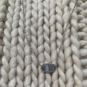 Kendra Scott Elisa Pendant Necklace - Silver/Light Grey